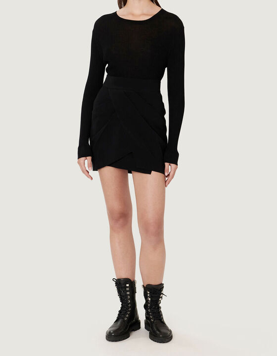 NEHUDA TULIP HEM HIGH WAIST MINI SKIRT